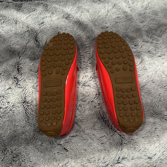 Kate Spade Leather Deck Slip on Loafers Orange Red size 6.5 EUC - Picture 3 of 5